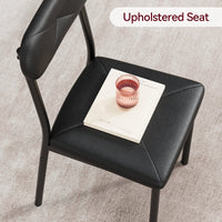 Garvee Dining Table Set for 2, Space-Saving Wood Modern Dinette, Upholstered Seats, Metal Frames, Ideal for Small Spaces, Home Office, Breakfast Nook, Grey