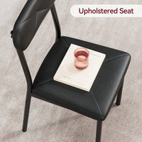 Garvee Small Dining Table Set for 2 with Upholstered Chairs, 3 Piece Modern Dinette Set Ideal for Dining Living Room Office Apartment Kitchen Small Space, Black