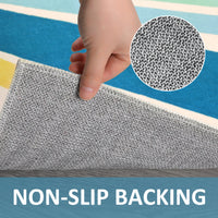 Garvee Round Rug 5x5 Ft Sun Washable Rugs for Bedroom, Soft Non-Slip Circle Living Room Rugs, Colorful Rainbow Circular Throw Rug Area Carpets for Kids Room Playroom Nursery Dinning Room