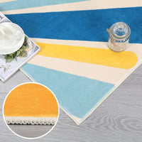 Garvee Round Rug 5x5 Ft Sun Washable Rugs for Bedroom, Soft Non-Slip Circle Living Room Rugs, Colorful Rainbow Circular Throw Rug Area Carpets for Kids Room Playroom Nursery Dinning Room