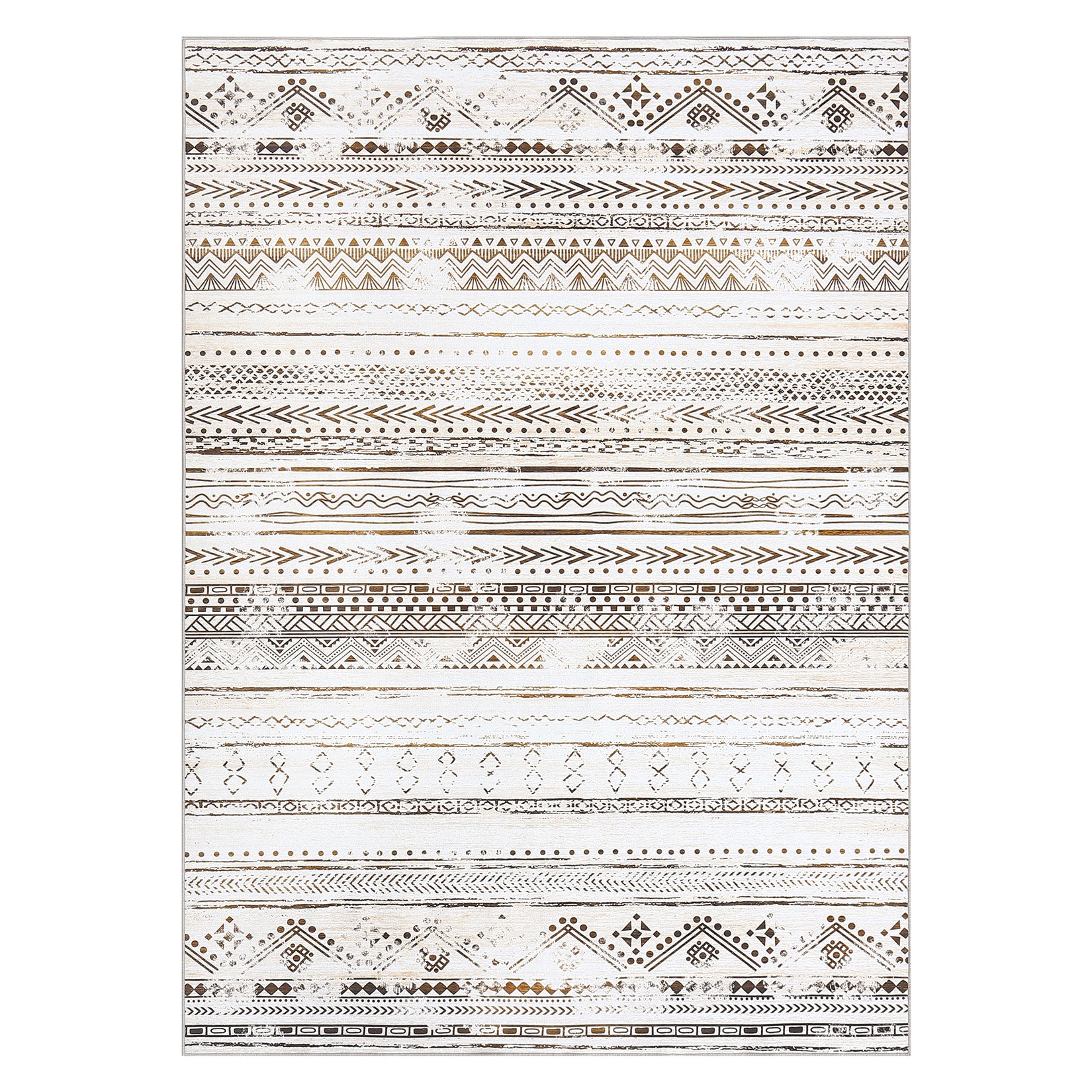 Garvee Washable Large Soft Neutral Boho Moroccan Bohemian Farmhouse Rug Indoor Floor Carpet for Bedroom Under Dining Table Home Office Decor