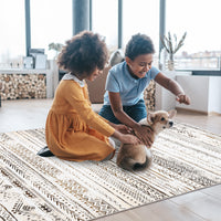 Garvee Washable Large Soft Neutral Boho Moroccan Bohemian Farmhouse Rug Indoor Floor Carpet for Bedroom Under Dining Table Home Office Decor