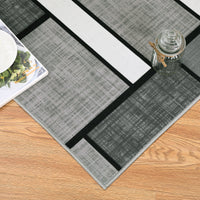 Garvee Runner Rug for Hallway Machine Washable Rugs 2x6 Rug Runner Geometric Modern Rug Entry Rug Non Slip Rug for Bedroom Soft Rug Stain Resistant Floor Mats Classroom Office Rug Grey 2'x6'