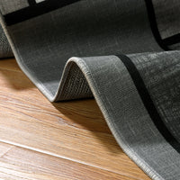 Garvee Runner Rug for Hallway Machine Washable Rugs 2x6 Rug Runner Geometric Modern Rug Entry Rug Non Slip Rug for Bedroom Soft Rug Stain Resistant Floor Mats Classroom Office Rug Grey 2'x6'