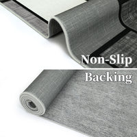 Garvee Runner Rug for Hallway Machine Washable Rugs 2x6 Rug Runner Geometric Modern Rug Entry Rug Non Slip Rug for Bedroom Soft Rug Stain Resistant Floor Mats Classroom Office Rug Grey 2'x6'