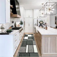 Garvee Runner Rug for Hallway Machine Washable Rugs 2x6 Rug Runner Geometric Modern Rug Entry Rug Non Slip Rug for Bedroom Soft Rug Stain Resistant Floor Mats Classroom Office Rug Grey 2'x6'