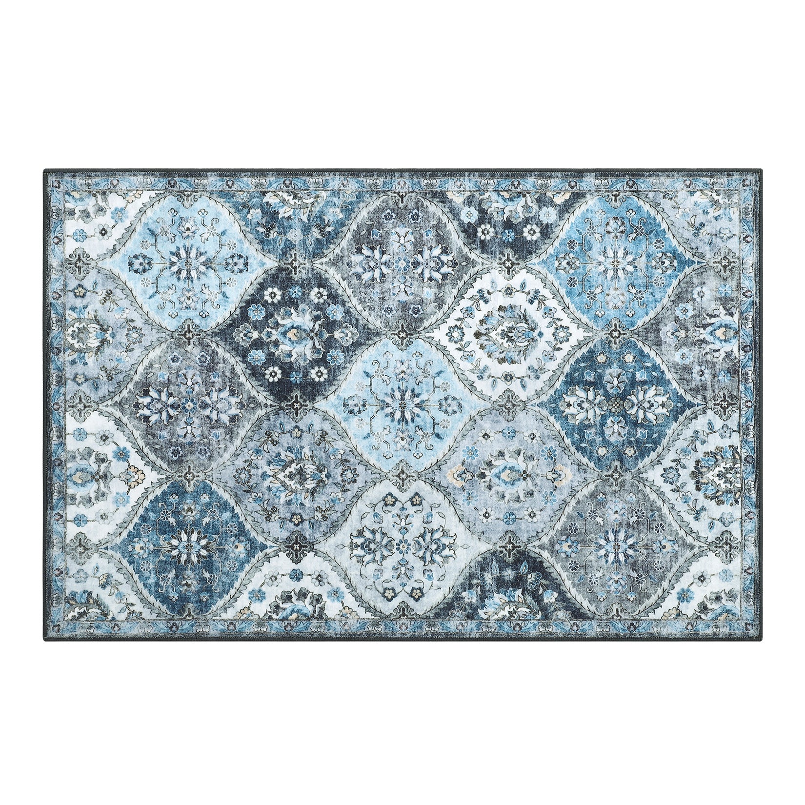Garvee Area Rug 2x3 - Non-Slip, Washable - Faux Wool, Ultra-Thin, Pet-Friendly - Ideal for Bedroom, Living Room, Entryway