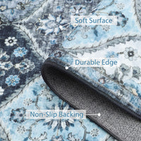 Garvee Area Rug 2x3 - Non-Slip, Washable - Faux Wool, Ultra-Thin, Pet-Friendly - Ideal for Bedroom, Living Room, Entryway