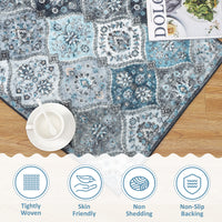 Garvee Area Rug 2x3 - Non-Slip, Washable - Faux Wool, Ultra-Thin, Pet-Friendly - Ideal for Bedroom, Living Room, Entryway