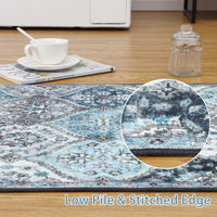 Garvee Area Rug 2x3 - Non-Slip, Washable - Faux Wool, Ultra-Thin, Pet-Friendly - Ideal for Bedroom, Living Room, Entryway