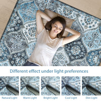 Garvee Area Rug 2x3 - Non-Slip, Washable - Faux Wool, Ultra-Thin, Pet-Friendly - Ideal for Bedroom, Living Room, Entryway