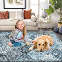 Garvee Area Rug 2x3 - Non-Slip, Washable - Faux Wool, Ultra-Thin, Pet-Friendly - Ideal for Bedroom, Living Room, Entryway