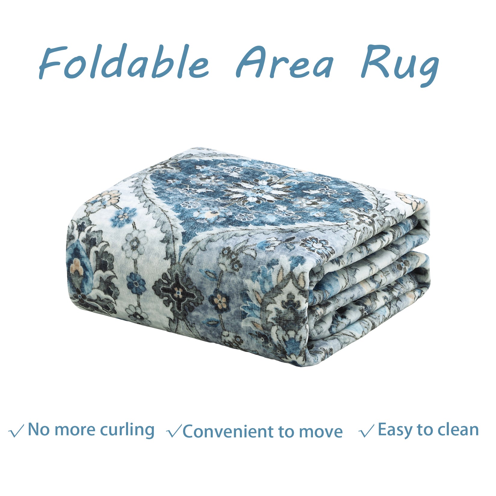 Garvee Area Rug 2x3 - Non-Slip, Washable - Faux Wool, Ultra-Thin, Pet-Friendly - Ideal for Bedroom, Living Room, Entryway