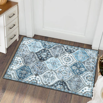 Garvee Area Rug 2x3 - Non-Slip, Washable - Faux Wool, Ultra-Thin, Pet-Friendly - Ideal for Bedroom, Living Room, Entryway