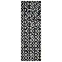 Garvee Runner Rug 2x6 Boho Rug Modern Geometric Rugs for Entryway Hallway Laundry Bathroom Washable Trellis Rug Non Slip Office Carpet Moroccan Bedroom Rug Distressed Area Rugs Low Pile Grey