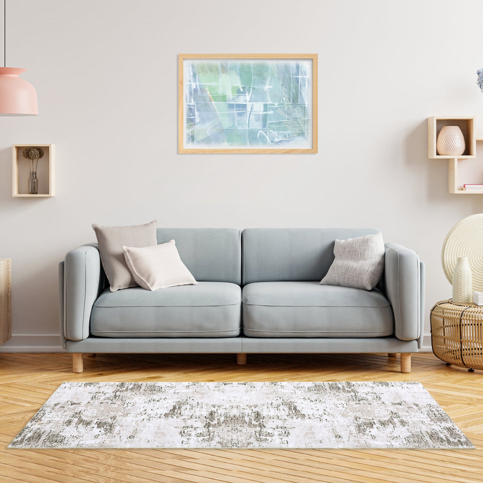 Garvee Abstract Taupe 2x8 Modern Runner Rugs Entryway Rug Runner Contemporary Distressed Hallway Runners Soft Kitchen Mat Non Slip Foldable Floor Cover Washable Rug Indoor Living Room Bedroom Dining