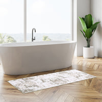 Garvee Abstract Taupe 2x6 Runner Rugs, Contemporary Distressed Hallway Runners Entryway Rug Runner Soft Kitchen Mat Distressed Floor Cover Non Slip Foldable Rug Washable Indoor Living Room Bedroom Rug