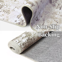 Garvee Abstract Taupe 2x8 Modern Runner Rugs Entryway Rug Runner Contemporary Distressed Hallway Runners Soft Kitchen Mat Non Slip Foldable Floor Cover Washable Rug Indoor Living Room Bedroom Dining