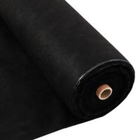 4'x300' black 5.8oz premium landscape fabric, heavy-duty weed barrier for gardens. 