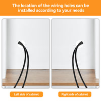 Garvee Farmhouse Wine Cabinet with Sliding Barn Door, 70" Country Wine Cabinet with Wine Rack and Wine Glass Rack, Buffet, Storage Rack, Kitchen Sideboard, Dining Room - White