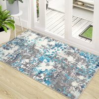 Garvee Small Area Rug 2x3 Boho Chic Abstract Watercolor Design Entryway Rug Machine Washable Rug Non Slip Contemporary Indoor Floor Accent Carpet for Bathroom Doorway