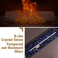 Garvee 48" 50000 BTU Propane Fire Pit Table with 13" Square Ice Bucket, Wind Guard, Fire Glass Beads, CSA Certified Outdoor Firepit - Bronze