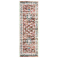 Garvee Area Rug 2x6 Vintage Rug Runner Washable Rug Soft Oriental Entryway Runners Indoor Hallway Kitchen Runners Non-Slip Non Shedding Long Rug Runner for Living Room Bedroom Bedside Bathroom Red