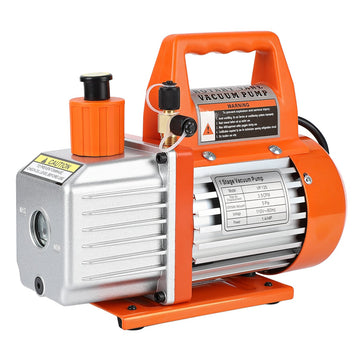 Garvee 3.5CFM 1/4HP Single-Stage Rotary Vane Vacuum Pump Air Conditioner Refrigerant HVAC Tool with Oil Bottle for R12 R22 R134a R410a,for Resin Degassing, Refrigeration Maintenance, Vacuum Package
