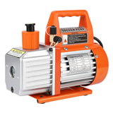 Garvee 3.5CFM 1/4HP Single-Stage Rotary Vane Vacuum Pump Air Conditioner Refrigerant HVAC Tool with Oil Bottle for R12 R22 R134a R410a,for Resin Degassing, Refrigeration Maintenance, Vacuum Package - Orange