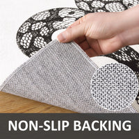 Garvee Animal Print Black & White 3x5 Washable Rug – Modern Snake Rug, Low-Pile Gothic Area Carpet for Bedroom, Living Room, Office, or Aesthetic Floor Decor