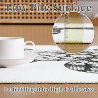 Garvee Animal Print Black & White 2x3 Washable Entryway Rug – Modern Snake Rug, Indoor/Outdoor Non-Slip Throw Mat for Bedroom, Bathroom, Kitchen, or Living Room