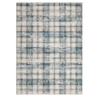 Garvee Large Area Rug 10x13 Rug for Living Room Modern Washable Rug Farmhouse Non Slip Non Shedding Throw Rugs Low Pile Stain Resistant Carpet for Bedroom Office Dining Room Nursery Blue&Beige