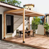 Garvee 4"x 4" (Inner 3.6"x3.6") Post Brackets, 4PC Heavy Duty Steel Post Base Supports for Outdoor Fence, Mailbox, Pergola Bracket Fence Kit, Black