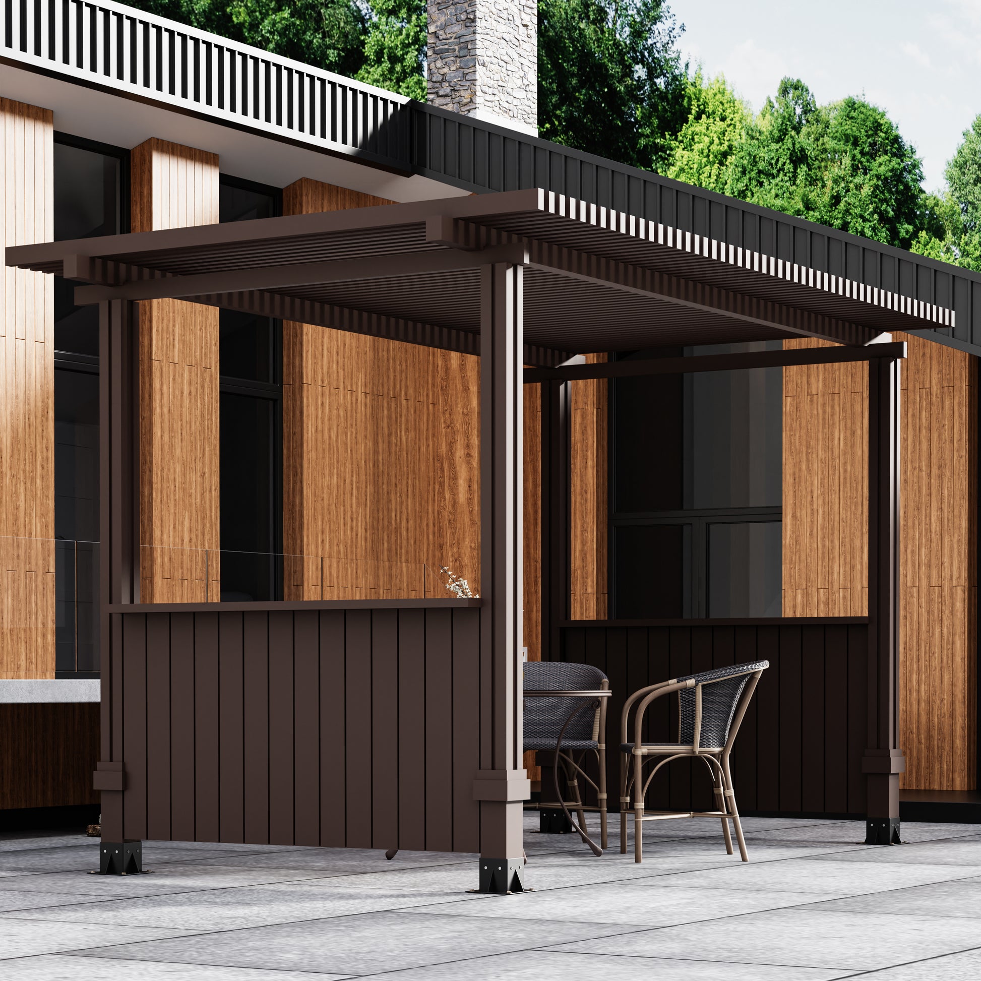 Garvee 4"x 4" (Inner 3.6"x3.6") Post Brackets, 4PC Heavy Duty Steel Post Base Supports for Outdoor Fence, Mailbox, Pergola Bracket Fence Kit, Black