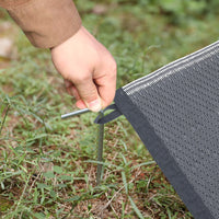 Garvee Outdoor Grey & White 9x12 Rug Waterproof Reversible Outdoor Plastic Straw Rug Tropics Palm Leaves Patio Rug Indoor Outdoor Carpet RV Mat for Deck Backyard Patio RV Camping Beach