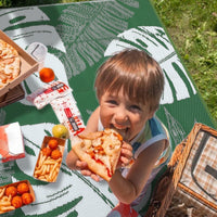 Garvee Outdoor Green 9x12 Rug Waterproof Reversible Outdoor Plastic Straw Rug Tropics Palm Leaves Patio Rug Indoor Outdoor Carpet RV Mat for Deck Backyard Patio RV Camping Beach