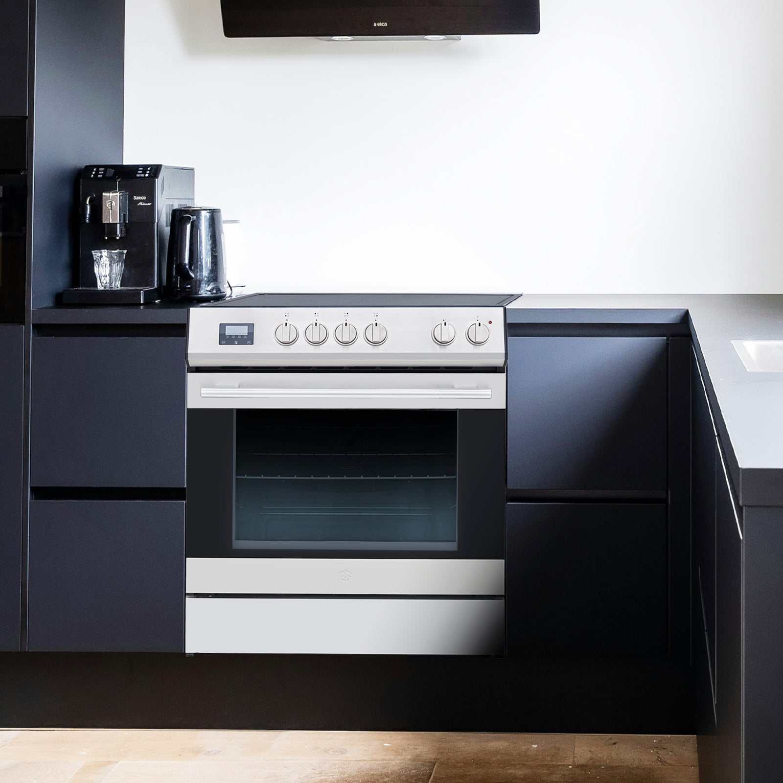 Garvee Front Control Electric Range Oven with 5 Cooktop Elements with 6 Cooking Power Options, Freestanding Oven, 5.0 cu. ft. Capacity Stainless Steel