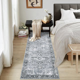 Garvee Washable Runner Rug 2x6 Kitchen Rug Runner Long Entryway Rug Low-Pile Rug for Bedroom Non-Skid Soft Carpet Throw Rug for Bathroom Laundry Room Hallway, Grey - Gray