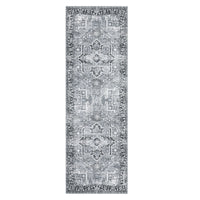 Garvee Washable Runner Rug 2x6 Kitchen Rug Runner Long Entryway Rug Low-Pile Rug for Bedroom Non-Skid Soft Carpet Throw Rug for Bathroom Laundry Room Hallway, Grey