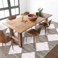 Garvee Area Rug 5x7 Washable Rugs Checkered Rug Modern Geometric Rug Bedroom Rug, Soft Neutral Accent Rugs for Living Room Entryway Dining Room,Stain Resistant Non-Slip Low-Pile Floor Carpet,Brown