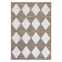 Garvee Area Rug 5x7 Washable Rugs Checkered Rug Modern Geometric Rug Bedroom Rug, Soft Neutral Accent Rugs for Living Room Entryway Dining Room,Stain Resistant Non-Slip Low-Pile Floor Carpet,Brown