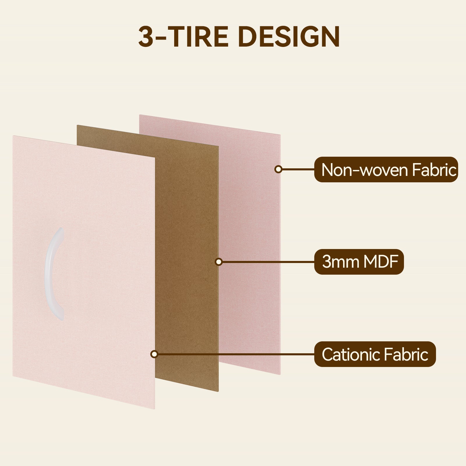 Garvee 15 Drawer Dresser for Bedroom, Tall Storage Organizer with Fabric, Metal Frame, Wood Top, Side Pockets & Hooks, Easy Assembly(Pink)