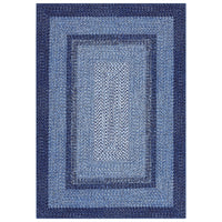Garvee Printed Rugs Braided Pattern Washable 9x12 Navy Area Rug Living Room Bedroom Nursery Dining Room Classroom