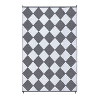 Garvee Outdoor Grey & White 5x8 Rug Outdoor Plastic Straw Rug Reversible Patio Rug Waterproof Camping Rug Portable Outdoor Mat for RV Porch Balcony Patio Camping Picnic Beach Outdoor Rugs