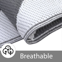 Garvee Outdoor Grey & White 5x8 Rug Outdoor Plastic Straw Rug Reversible Patio Rug Waterproof Camping Rug Portable Outdoor Mat for RV Porch Balcony Patio Camping Picnic Beach Outdoor Rugs