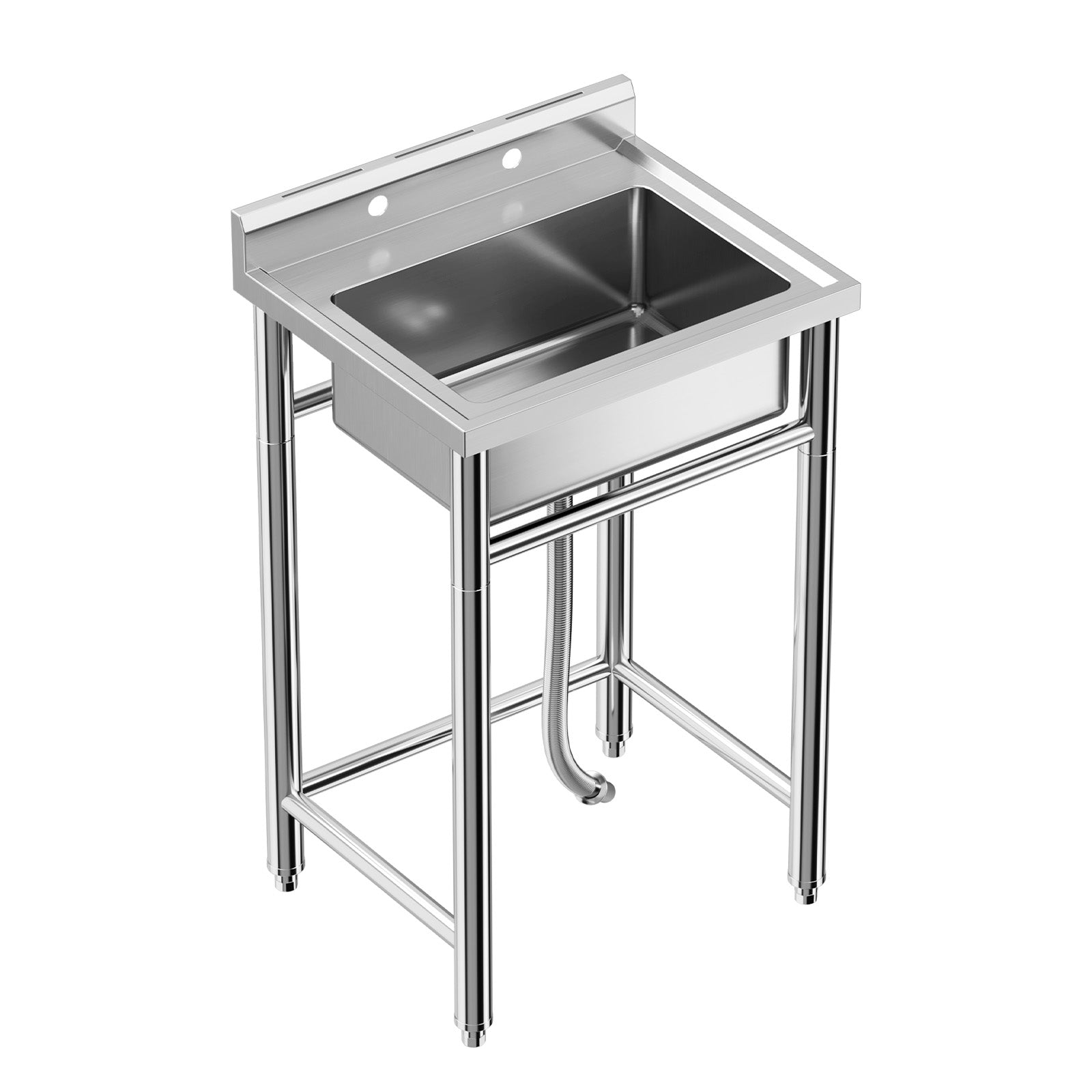 GARVEE 28"W x 24"D x 40"H Stainless Steel Utility Sink - Freestanding Single Bowl Commercial Kitchen Sink (No Faucet) for Restaurants, Workshops, and Laundry Rooms