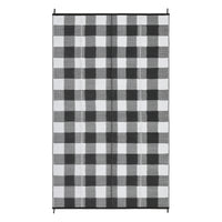 Garvee Outdoor Black & White 10x14 Rug, Outdoor Plastic Straw Rug for Camping, RV Mat Outside, Outdoor Carpet for Porch, Deck, Backyard, Balcony, Picnic