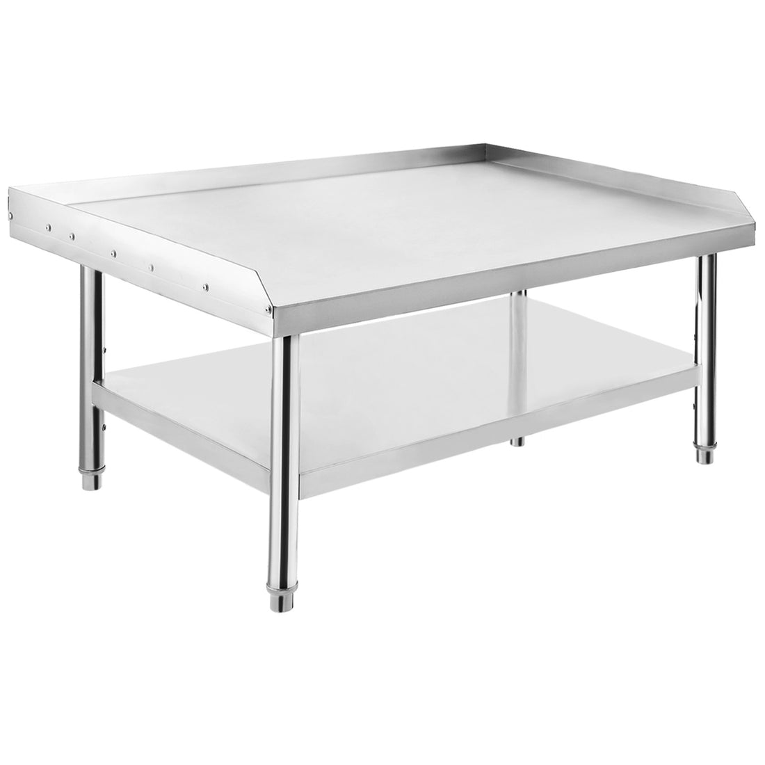 GARVEE 60"L x 30"W x 24"H Stainless Steel Grill Stand Table - Heavy-Duty, Adjustable Undershelf, Easy to Assemble, for Home and Commercial Kitchens