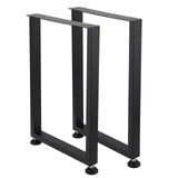Garvee Metal Table Legs - 16" H x 17.7" W, Heavy Duty, Adjustable, Square Reinforced Steel Office Table, Ideal for Coffee & Dining Tables Office