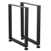 Garvee Metal Table Legs - 16" H x 17.7" W, Heavy Duty, Adjustable, Square Reinforced Steel Office Table, Ideal for Coffee & Dining Tables Office